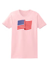 Patriotic Waving USA American Flag Womens T-Shirt-Womens T-Shirt-TooLoud-PalePink-X-Small-Davson Sales