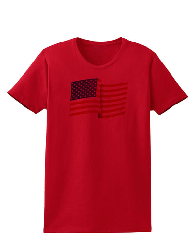 Patriotic Waving USA American Flag Womens T-Shirt-Womens T-Shirt-TooLoud-Red-X-Small-Davson Sales