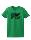 Patriotic Waving USA American Flag Womens T-Shirt-Womens T-Shirt-TooLoud-Kelly-Green-X-Small-Davson Sales