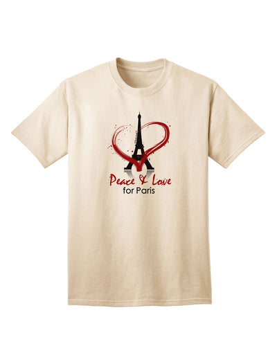 Peace & Love For Paris Adult T-Shirt-Mens T-Shirt-TooLoud-Natural-Small-Davson Sales