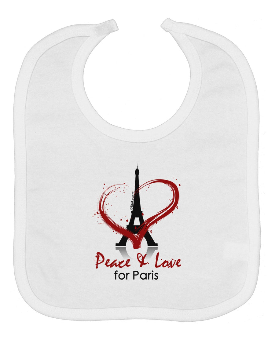 Peace & Love For Paris Baby Bib