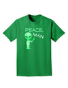 Peace Man Alien Adult Dark T-Shirt-Mens T-Shirt-TooLoud-Kelly-Green-Small-Davson Sales