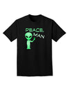 Peace Man Alien Adult Dark T-Shirt-Mens T-Shirt-TooLoud-Black-Small-Davson Sales