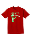 Peace Man Alien Adult Dark T-Shirt-Mens T-Shirt-TooLoud-Red-Small-Davson Sales