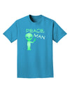 Peace Man Alien Adult Dark T-Shirt-Mens T-Shirt-TooLoud-Turquoise-Small-Davson Sales