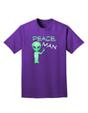 Peace Man Alien Adult Dark T-Shirt-Mens T-Shirt-TooLoud-Purple-Small-Davson Sales