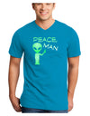 Peace Man Alien Adult Dark V-Neck T-Shirt-TooLoud-Turquoise-Small-Davson Sales