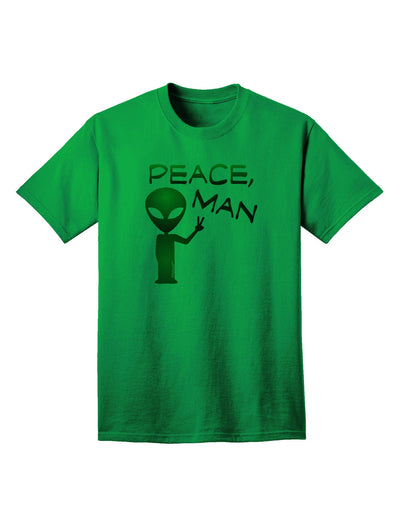 Peace Man Alien Adult T-Shirt-unisex t-shirt-TooLoud-Kelly-Green-Small-Davson Sales