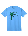 Peace Man Alien Adult T-Shirt-unisex t-shirt-TooLoud-Aquatic-Blue-Small-Davson Sales