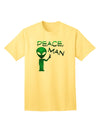 Peace Man Alien Adult T-Shirt-unisex t-shirt-TooLoud-Yellow-Small-Davson Sales