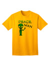 Peace Man Alien Adult T-Shirt-unisex t-shirt-TooLoud-Gold-Small-Davson Sales