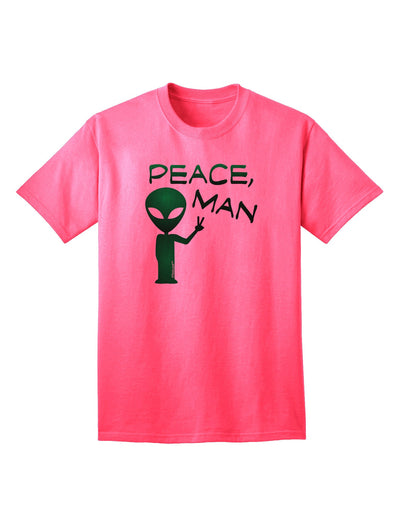 Peace Man Alien Adult T-Shirt-unisex t-shirt-TooLoud-Neon-Pink-Small-Davson Sales