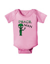 Peace Man Alien Baby Romper Bodysuit-Baby Romper-TooLoud-Pink-06-Months-Davson Sales