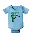 Peace Man Alien Baby Romper Bodysuit-Baby Romper-TooLoud-LightBlue-06-Months-Davson Sales