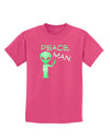 Peace Man Alien Childrens Dark T-Shirt-Childrens T-Shirt-TooLoud-Sangria-X-Small-Davson Sales