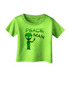 Peace Man Alien Infant T-Shirt-Infant T-Shirt-TooLoud-Lime-Green-06-Months-Davson Sales