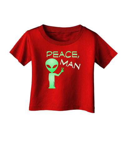 Peace Man Alien Infant T-Shirt Dark-Infant T-Shirt-TooLoud-Red-06-Months-Davson Sales