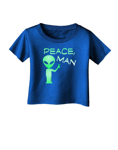 Peace Man Alien Infant T-Shirt Dark-Infant T-Shirt-TooLoud-Royal-Blue-06-Months-Davson Sales