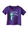 Peace Man Alien Infant T-Shirt Dark-Infant T-Shirt-TooLoud-Purple-06-Months-Davson Sales