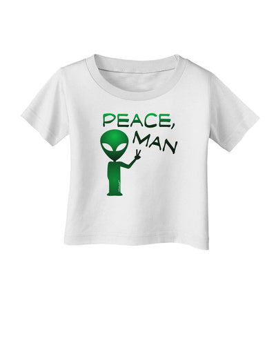 Peace Man Alien Infant T-Shirt-Infant T-Shirt-TooLoud-White-06-Months-Davson Sales