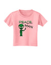 Peace Man Alien Toddler T-Shirt-Toddler T-Shirt-TooLoud-Candy-Pink-2T-Davson Sales