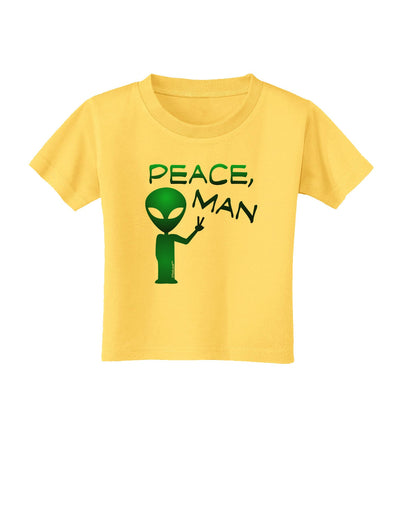 Peace Man Alien Toddler T-Shirt-Toddler T-Shirt-TooLoud-Yellow-2T-Davson Sales