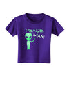 Peace Man Alien Toddler T-Shirt Dark-Toddler T-Shirt-TooLoud-Purple-2T-Davson Sales