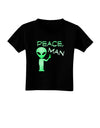 Peace Man Alien Toddler T-Shirt Dark-Toddler T-Shirt-TooLoud-Black-2T-Davson Sales
