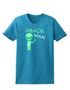 Peace Man Alien Womens Dark T-Shirt