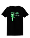 Peace Man Alien Womens Dark T-Shirt-TooLoud-Black-X-Small-Davson Sales