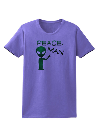 Peace Man Alien Womens T-Shirt-Womens T-Shirt-TooLoud-Violet-X-Small-Davson Sales