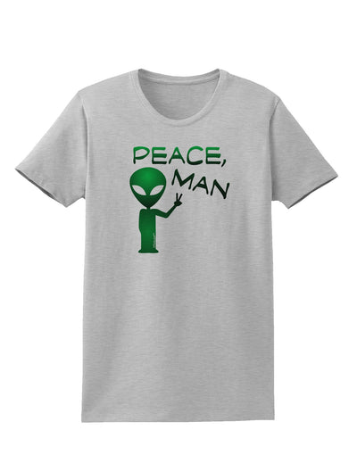 Peace Man Alien Womens T-Shirt-Womens T-Shirt-TooLoud-AshGray-X-Small-Davson Sales