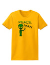 Peace Man Alien Womens T-Shirt-Womens T-Shirt-TooLoud-Gold-X-Small-Davson Sales