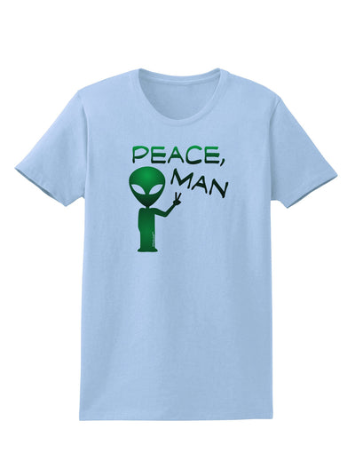 Peace Man Alien Womens T-Shirt-Womens T-Shirt-TooLoud-Light-Blue-X-Small-Davson Sales