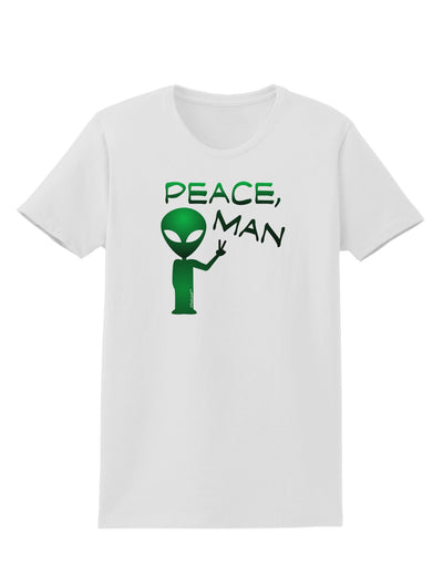 Peace Man Alien Womens T-Shirt-Womens T-Shirt-TooLoud-White-X-Small-Davson Sales