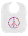 Peace Sign Hearts Baby Bib