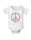 Peace Sign Hearts Baby Romper Bodysuit-Baby Romper-TooLoud-White-06-Months-Davson Sales