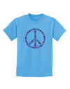 Peace Sign Hearts Childrens T-Shirt-Childrens T-Shirt-TooLoud-Aquatic-Blue-X-Small-Davson Sales