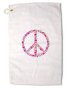 Peace Sign Hearts Premium Cotton Golf Towel - 16 x 25 inch-Golf Towel-TooLoud-16x25"-Davson Sales