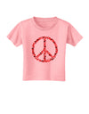 Peace Sign Hearts Red Toddler T-Shirt-Toddler T-Shirt-TooLoud-Candy-Pink-2T-Davson Sales