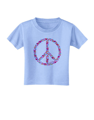 Peace Sign Hearts Toddler T-Shirt-Toddler T-Shirt-TooLoud-Aquatic-Blue-2T-Davson Sales