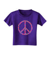 Peace Sign Hearts Toddler T-Shirt Dark-Toddler T-Shirt-TooLoud-Purple-2T-Davson Sales