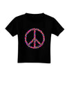 Peace Sign Hearts Toddler T-Shirt Dark-Toddler T-Shirt-TooLoud-Black-2T-Davson Sales