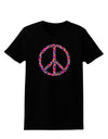 Peace Sign Hearts Womens Dark T-Shirt-TooLoud-Black-X-Small-Davson Sales