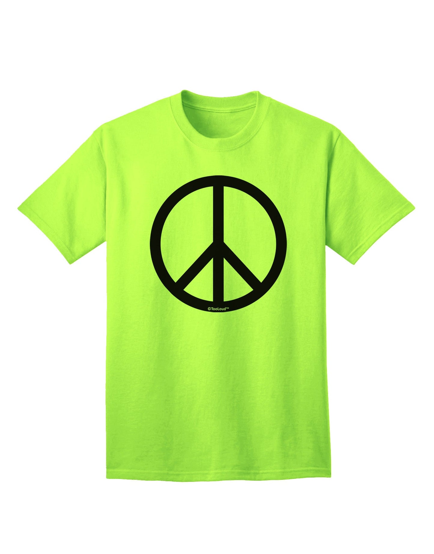 Peace Sign Symbol Adult T-Shirt-Mens T-Shirt-TooLoud-Neon-Green-Small-Davson Sales