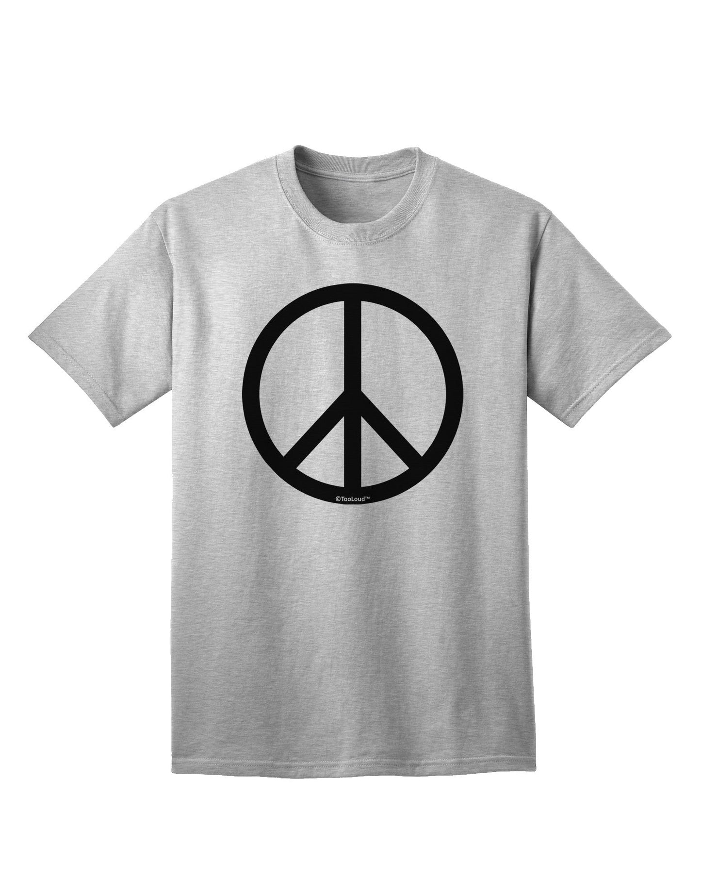 Peace Sign Symbol Adult T-Shirt-Mens T-Shirt-TooLoud-AshGray-Small-Davson Sales