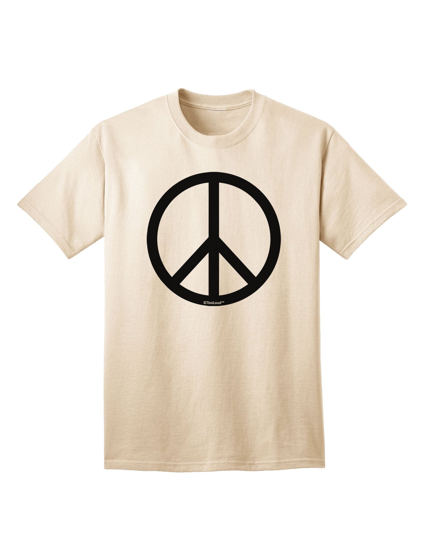 Peace Sign Symbol Adult T-Shirt-Mens T-Shirt-TooLoud-Natural-Small-Davson Sales