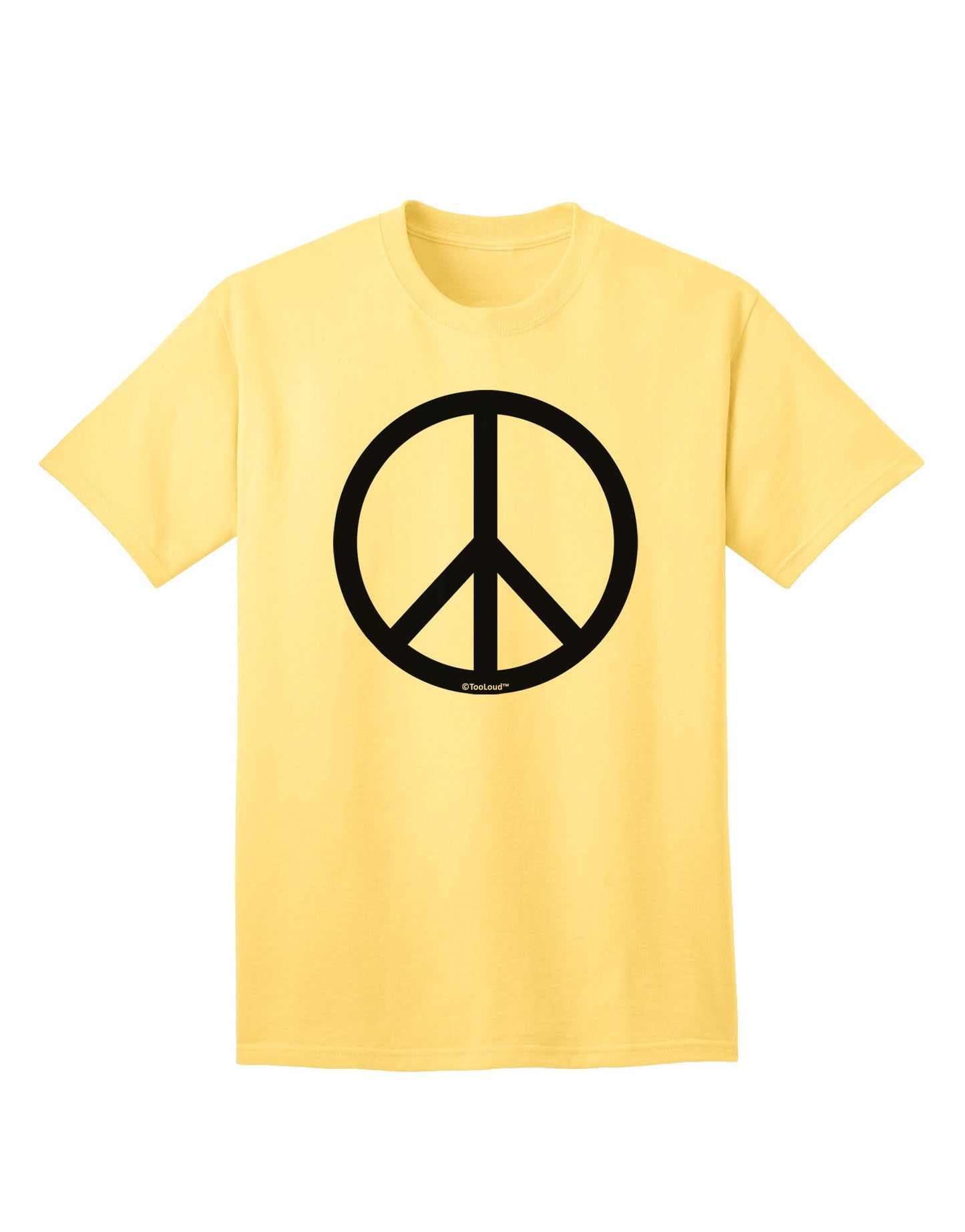 Peace Sign Symbol Adult T-Shirt-Mens T-Shirt-TooLoud-Yellow-Small-Davson Sales
