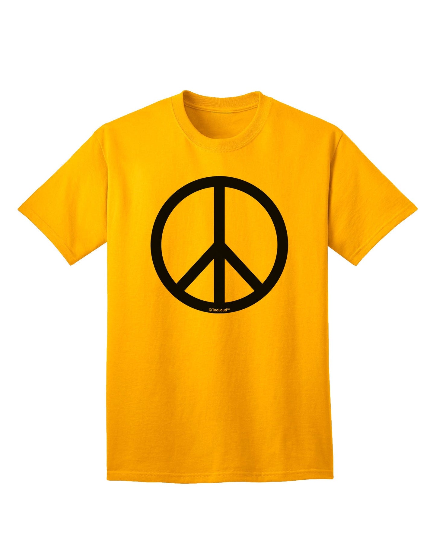 Peace Sign Symbol Adult T-Shirt-Mens T-Shirt-TooLoud-Gold-Small-Davson Sales