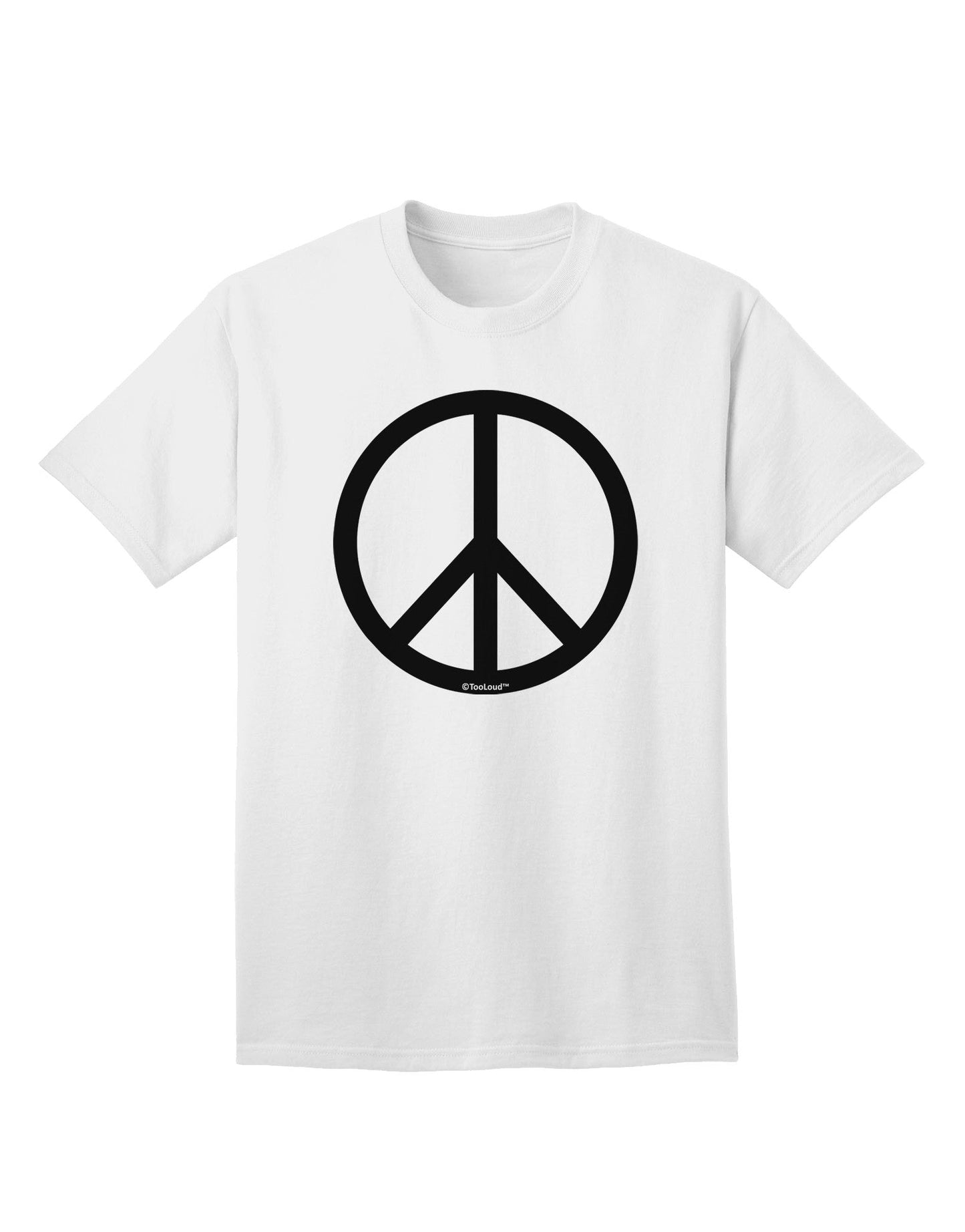 Peace Sign Symbol Adult T-Shirt-Mens T-Shirt-TooLoud-White-Small-Davson Sales